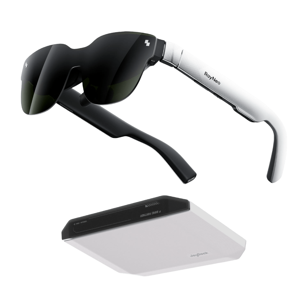 RayNeo Air 3s AR glasses with HueView Micro-OLED screen for vivid, deep black visuals.