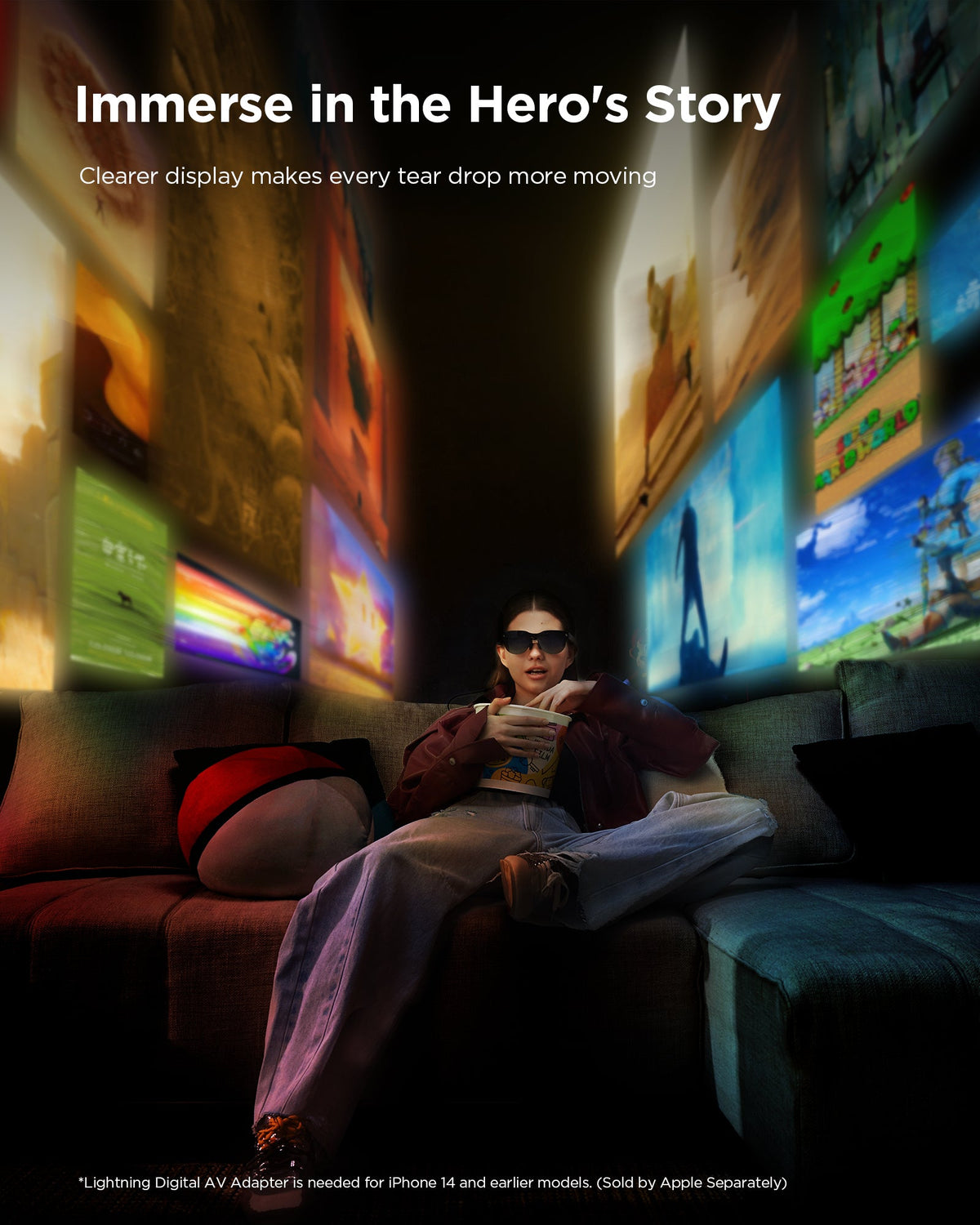 HDMI to Type - C and charging adapter for AR Glasses - RayNeo