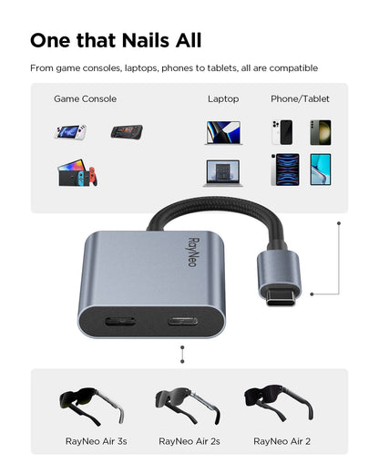 RayNeo USB - C to Glasses Charging Adapter - RayNeo